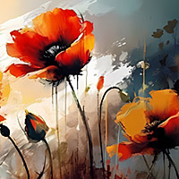 A series of graphics: Wild Flowers.