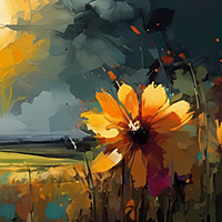 A series of graphics: Wild Flowers.