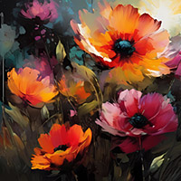 A series of graphics: Wild Flowers.