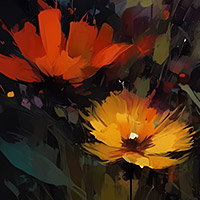 A series of graphics: Wild Flowers.