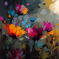 A series of graphics: Wild Flowers.